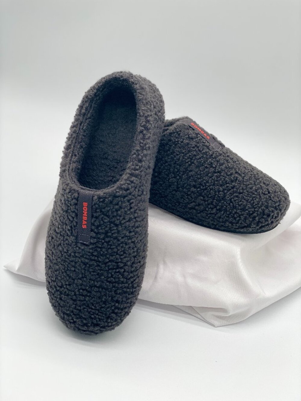 Bombas Sunday Slippers Gray Sherpa Gripper House Shoes Men’s 10